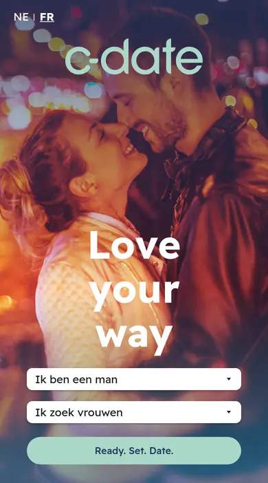 C-Date review op de smartphone: de mobiele homepage van c-dating.be