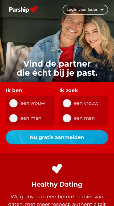 Parship review op de smartphone: de mobiele site van parship.be
