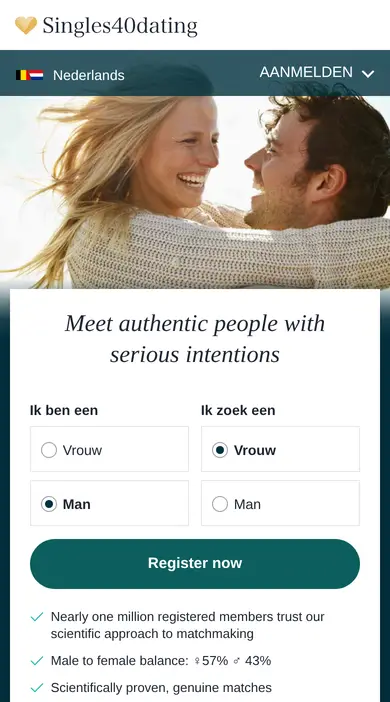 Singles40dating review op de smartphone: de mobiele homepage